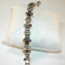 Multigem silver bracelet