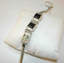 Silver bracelet garnet 