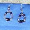 Boucles d'oreilles Amethyste Citrine +